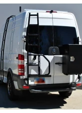 Aluminess Rear Door Ladder for High Roof Mercedes-Benz Sprinter 2007-2018 with Tire Box Mount                                     - 210720 - Image 7