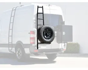 Aluminess Rear Door Ladder for High Roof Mercedes-Benz Sprinter 2007-2018 with Tire Box Mount