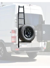 Aluminess Rear Door Ladder for High Roof Mercedes-Benz Sprinter 2007-2018 with Tire Box Mount                                     - 210720 - Image 7