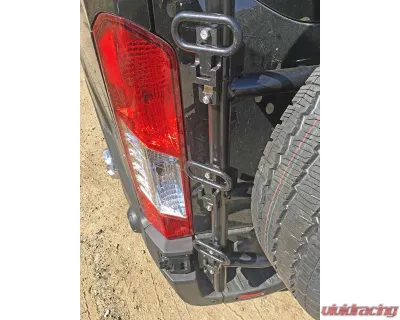 Aluminess Rear Door Ladder for Low Roof Ford Transit 2015+ | Tire Box Mount - 210722.1