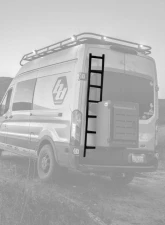 Aluminess Rear Door Ladder for Low Roof Ford Transit 2015+ | Tire Box Mount                                     - 210722.1 - Image 6