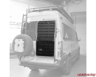 Aluminess Full Upper and Lower BackPAC Rear Door Plate Set for 2019+ Mercedes-Benz Sprinter - 210768