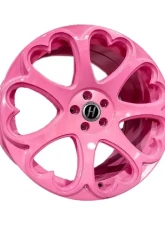 KAGEROU / Light Pink・Matte Silver rim JT Heritage Kokoro Monoc Wheel 18x9.5 5x108 22mm Pink Kokor