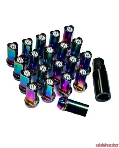 Kokoro M12X1.25 Neo Chrome Lugnuts - LN-K-1225-NEO