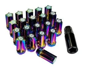 Hoshi M12X1.25 Neo Chrome Lugnuts