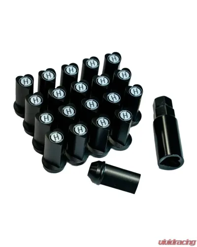 Kokoro M12X1.25 Midnight Black Lugnuts - LN-K-1225-BLK