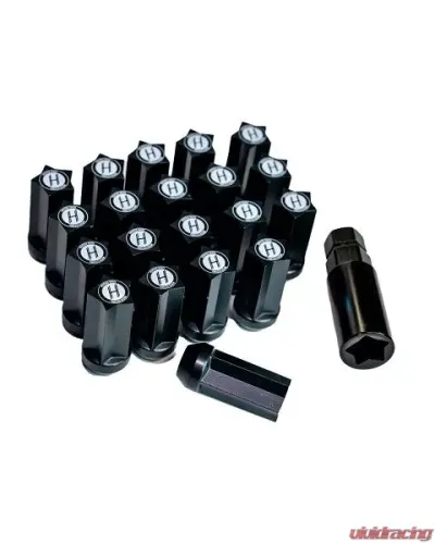 Hoshi M12X1.25 Midnight Black Lugnuts - LN-H-1225-BLK