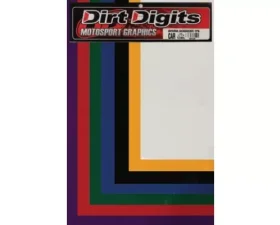 Dirt Digits Black Universal Number Plate Background (3/Pk)