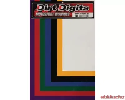 Dirt Digits Red Universal Number Plate Background (3/Pk) - BG3RED