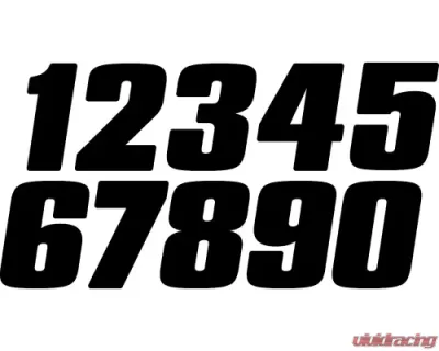 Dirt Digits 4" Number "3" White Digits Competition Stick-on Numbers (3/Pk) - DD43W-3