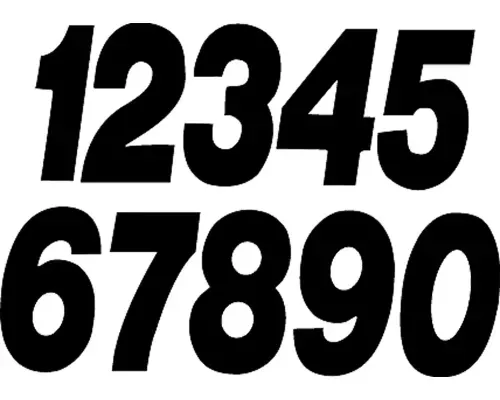 Dirt Digits 4" Number "9" Black Pro Digits Competition Stick-on Numbers (3/Pk) - PD43B-9