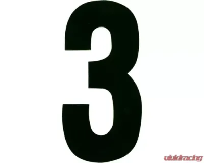 Dirt Digits 4" Number "3" Black Extreme Digits Stick-on Numbers (3/Pk) - XT43B-3