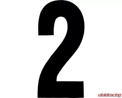 Dirt Digits 4" Number "2" White Extreme Digits Stick-on Numbers (3/Pk) - XT43W-2