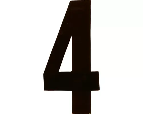 Dirt Digits 4" Number "4" White Extreme Digits Stick-on Numbers (3/Pk) - XT43W-4