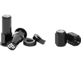 Dubya Rim Lock Nut & Valve Cap Kit Black