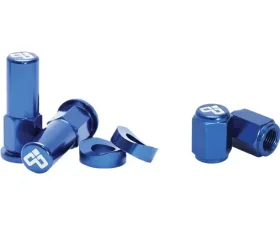 Dubya Rim Lock Nut & Valve Cap Kit Blue