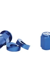 Dubya Rim Lock Nut & Valve Cap Kit Blue                                     - 68-051D - Image 2