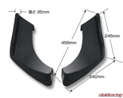 Charge Speed ABS Universal Front Bumper Side Canard Pair - BCACC-CSAC1000