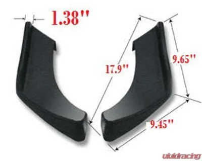 Charge Speed ABS Universal Front Bumper Side Canard Pair - BCACC-CSAC1000