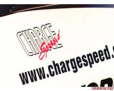 Charge Speed 4" Black/Red Logo Sticker - BCACC-CSAS34003B