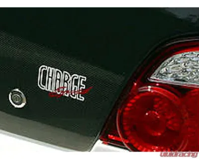 Charge Speed 4" White/Red Logo Sticker - BCACC-CSAS34003W