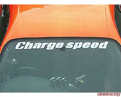 Charge Speed 38" White Window Windshield Banner Sticker - BCACC-CSAS34005WD