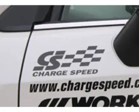 Charge Speed 160mm x 64mm Black CS-2 Logo Decal Sticker