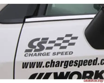 Charge Speed 160mm x 64mm Black CS-2 Logo Decal Sticker - BCACC-CSAS34010B