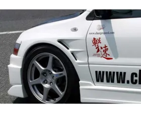 Charge Speed FRP 20mm Wide Body D-1 Front Fender Pair Mitsubishi Lancer Evo VII | VIII | IX 2002-2007
