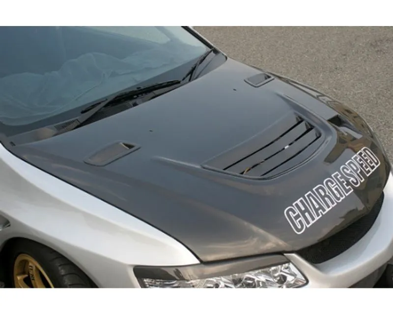 Charge Speed Vented Carbon Hood Mitsubishi Lancer Evo VII | VIII | IX 2002-2007 - BCML02-CS424HCV