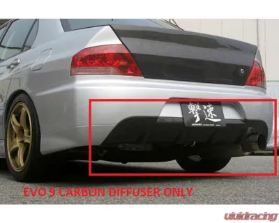 Charge Speed Carbon EVO 9 Under Diffuser Mitsubishi Lancer EVO IX 2006-2007 - BCML02-CS424RD9C
