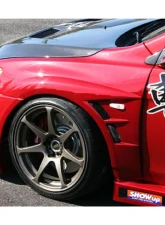 Charge Speed FRP 20mm D-1 Style Wide Front Fenders Pair Mitsubishi Lancer Evo X 2008-2017                                     - BCML08-CS427FF - Image 2