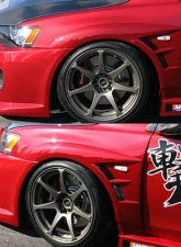 Charge Speed FRP 20mm D-1 Style Wide Front Fenders Pair Mitsubishi Lancer Evo X 2008-2017                                     - BCML08-CS427FF - Image 2
