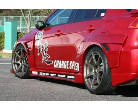 Charge Speed FRP 20mm D-1 Style Blister Wide Rear Fenders 4PCS Mitsubishi Lancer Evo X 2008-2017