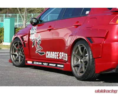 Charge Speed FRP 20mm D-1 Style Blister Wide Rear Fenders 4PCS Mitsubishi Lancer Evo X 2008-2017 - BCML08-CS427FR