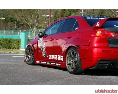 Charge Speed FRP 20mm D-1 Style Blister Wide Rear Fenders 4PCS Mitsubishi Lancer Evo X 2008-2017 - BCML08-CS427FR