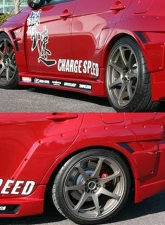 Charge Speed FRP 20mm D-1 Style Blister Wide Rear Fenders 4PCS Mitsubishi Lancer Evo X 2008-2017                                     - BCML08-CS427FR - Image 4