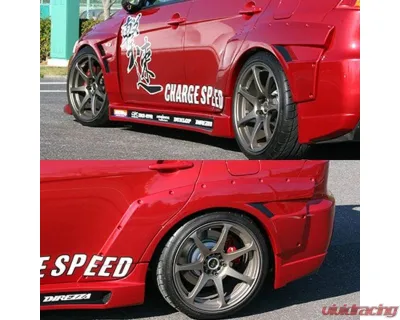 Charge Speed FRP 20mm D-1 Style Blister Wide Rear Fenders 4PCS Mitsubishi Lancer Evo X 2008-2017 - BCML08-CS427FR