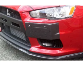 Charge Speed Carbon Front License Plate Garnish Cowl Mitsubishi Lancer Evo X 2008-2017