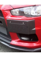 Charge Speed Carbon Front License Plate Garnish Cowl Mitsubishi Lancer Evo X 2008-2017                                     - BCML08-CS427LPGC - Image 2