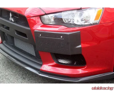 Charge Speed Carbon Front License Plate Garnish Cowl Mitsubishi Lancer Evo X 2008-2017 - BCML08-CS427LPGC