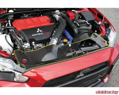 Charge Speed Carbon Front Radiator Cooling Plate Mitsubishi Lancer Evo X 2008-2017 - BCML08-CS427RCPC