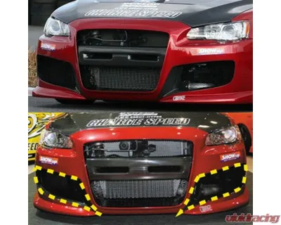 Charge Speed Carbon Type-1 Bumper Side Duct Cowl Pair Mitsubishi Lancer Evo X 2008-2017 - BCML08-CS427SDCCS