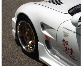 Charge Speed FRP D-1 Style Front 20mm Wide Body Front Fenders Pair Mazda RX7 1993-2004