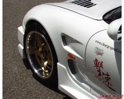 Charge Speed FRP D-1 Style Front 20mm Wide Body Front Fenders Pair Mazda RX7 1993-2004 - BCMaR93-CS710FFW