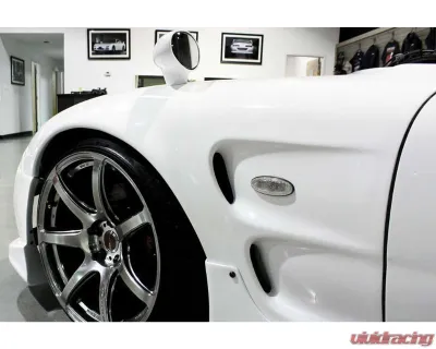 Charge Speed JDM Style Clear Front Fenders Marker Light Pair Mazda RX7 1993-2004 - BCMaR93-CS710SMFC