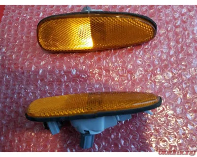 Charge Speed JDM Style Amber Rear Bumper Marker Light Pair Mazda RX7 1993-2004 - BCMaR93-CS710SMRA