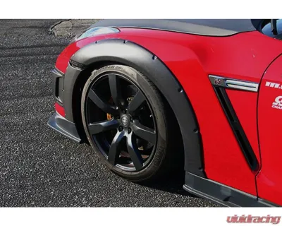 Charge Speed Zenki Bottom Line FRP 15mm Front Over Fenders 4PCS Nissan GTR R35 2007-2011 - BCNG07-CS830FF