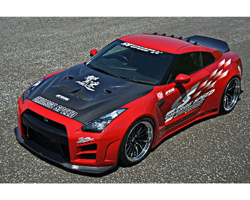 Charge Speed FRP Zenki Wide Body Complete Kit Nissan GTR R35 2007-2011 - BCNG07-CS830FKWF