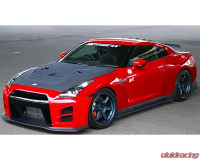 Charge Speed Kouki FRP Full Bumper Kit (White Gel) w/ LED & Carbon Front Under Diffuser Nissan GTR R35 2017-2024 - BCNG17-CS832FKCG